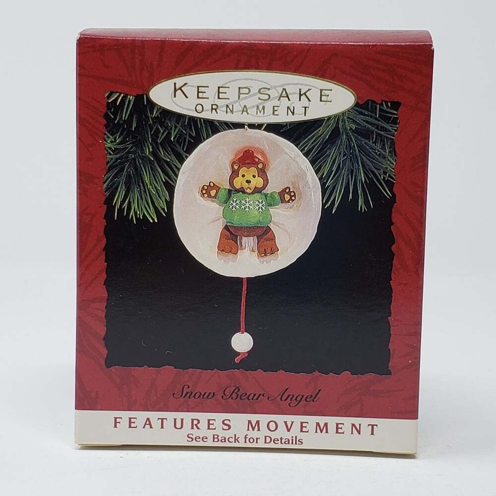 1993 Hallmark Snow Bear Angel Handcrafted Keepsake Holiday Christmas Ornament.